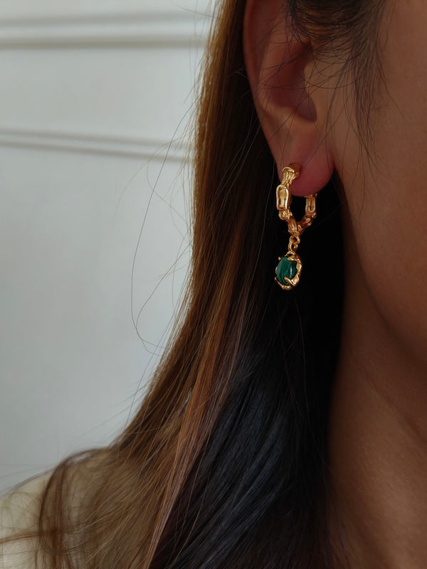 Spiral Emerald Earrings